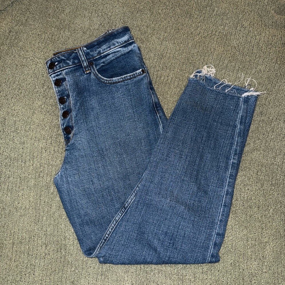 Abercrombie & Fitch Dark Blue Ankle Jeans